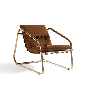 Италианско лесно луксозно односпальное стол за почивка, Дизайнерски мебели от матирана кожа висок клас, изработени по поръчка.
