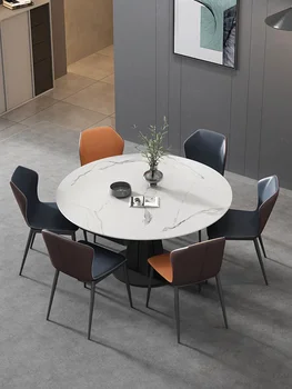 Разтегателен Loveseat SLATE разтегателна маса за хранене и стол разход на променлив кръгла маса въртяща се телескопична модерен минималистичен лампа