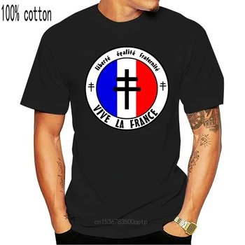 Нова мъжки готина тениска за 2021 г., тениска FRANCE LIBRE - liberte egalite fraternite - dispo du S au XXL Лятна тениска