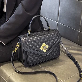 ELLOVADO Ежедневни лека луксозна дамска чанта, дизайн на малък нишевой чанта през рамо, малка квадратна чанта, прости тенденция чанта през рамо