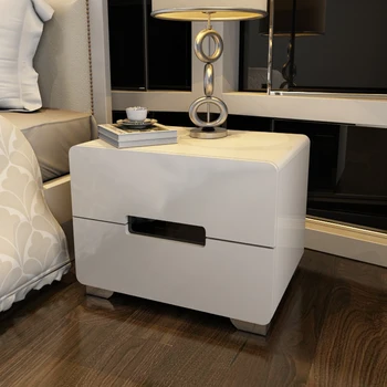 Порцеланови Бели нощни шкафчета Стая за съхранение на Творчески луксозни нощни тумбочек Подобряване на мебели за дома в скандинавски стил