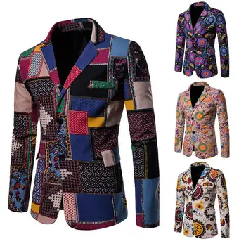 Популярният яке с африкански характеристики, есента сако на тънки копчета, яке за костюм