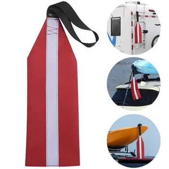 Червен флаг за сигурност каяк, висококачествен и атрактивен лесен за теглене на знак, Отразяваща флаг, сгъваема светоотражающая ивица, флаг SUP