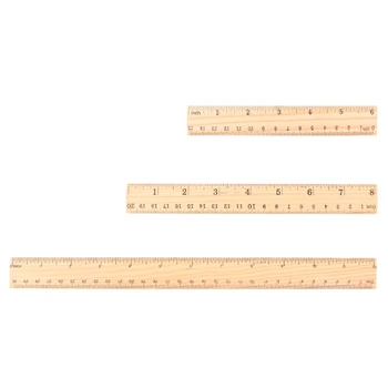 Дървена линийка 15/20/30 см Директен фигура от ръцете на Инструменти за дизайн на дома, спални, офис D5QC