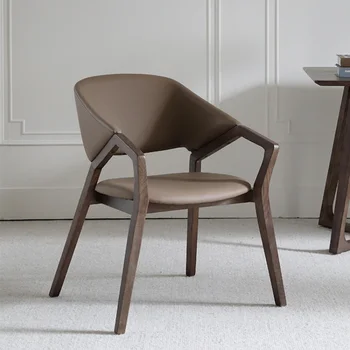 Прост стол за домашна употреба, Трапезна Италианска маса от чисто дърво, комплект за работния кабинет