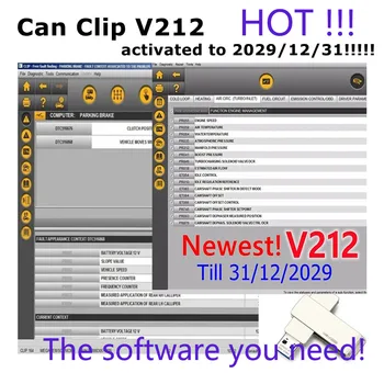 Най-новият V212 За Renault Can Clip Диагностичен интерфейс + Мигът V191 + Пин Extractor V2 + Dialogys V4.72 Изпратено по електронна поща / U Диск