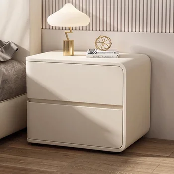 Бяла минималистичная нощно шкафче, съвременна спалня, дървени шкафчета, экономящие пространство, Луксозна хотелска мебели Nordic De Mesa Cabeceira