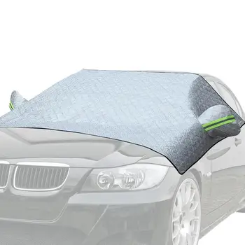 Снежната покривка за предното стъкло на колата, защита от сняг на предното стъкло, Универсална зимна защита от сняг, здрав аксесоар за защита на автомобила от сняг