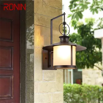 · Улица, с монтиран на стената лампа RONIN, класически ретро-сутиени, водоустойчив домашна IP65 led лампа за вила на верандата