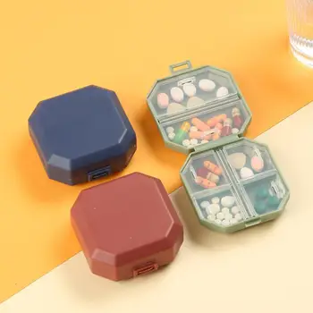Преносим мини-калъф-органайзер за хапчета, 6 Мрежи, кутия за хапчета, Контейнер за съхранение на таблетки, Седмично Кутия за хапчета, калъф за таблетки, опаковка на лекарства