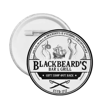 Софтуерна бутон Blackbeard's Bar And Grill, жени, адаптивни брошка, декоративна софтуерна бутон за шаферки