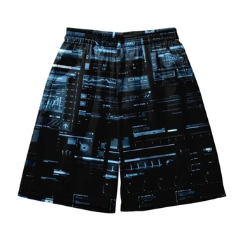 Забележка Плажни къси панталони Мъжки и дамски дрехи с 3D дигитален печат ежедневни панталони Моден тренд чифт панталони