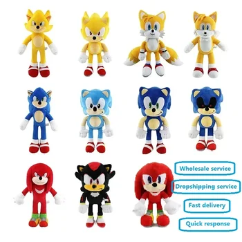 играчка Sonic peluches 20-30 см, cartoony таралеж, Ейми Роуз, опашката от ставите, мека кукла, детски играчки Sonic peluches за рожден ден, детски играчки