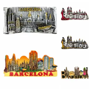 Барселона, Испания, Магнити за Хладилник, Пътни 3D Паметник на Магнитен Стикер за Хладилник, Подарочное украса за стаите, Колекция