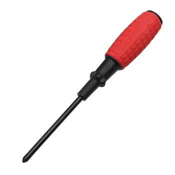 Здрава крестообразная отвертка с прорези, Ергономична дръжка, магнитна глава, перфектен инструмент за ремонт на електроника, производство на мебели, червен + черен