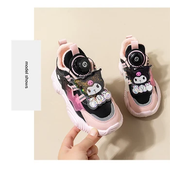 Sanrio Kawaii/ зимни спортни обувки с шарени аниме Куроми, сладки мультяшные нескользящие топли обувки, прекрасен подарък за момичета