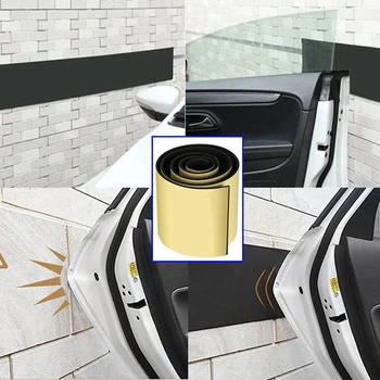 1бр Защитен стикер на вратата на автомобила 6 мм Черен Декор на Бронята, Защитна лента за паркиране в гараж, с монтиран на стената Аксесоар Здрав Практичен