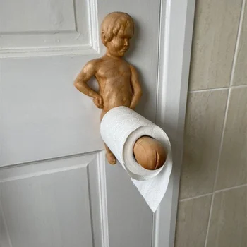 Държач за тоалетна хартия, която симулира Творчески дървен Държач за тоалетна хартия, за малкото Момче, Окачена на стената