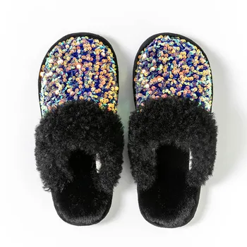 Дамски обувки на плоска подметка с кожа; Колекция 2023 г.; Есенни Нови Универсални Дамски обувки С кръгло бомбе и украса под формата на кристали; Ежедневни Дамски Зимни обувки; Zapatos