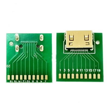 Универсална карта с конектор Mini HDMI Type c с тестова платка 20 * 21,6 мм с паяным съединение