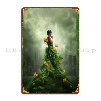 Метални табели Green Lady Създаване на Рисувани Стенни кръчма Създаване на Индивидуален Тенекиен Плакат с Името на