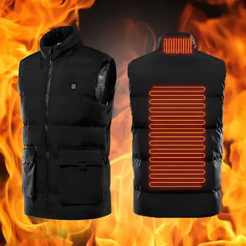 Мъжка жилетка с топъл топъл, стираемый, plug-in hybrid чрез Usb, електрически самонагревающиеся жилетки, палта за къмпинг, разходки, топли ловни якета