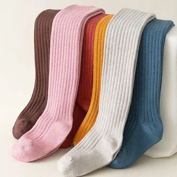 Чорапогащник за малки момичета, обикновена възли високи чорапи за момчета, Пролетно-есенна мода, детски чорапогащи за новородени момичета, Меки гамаши, чорапи