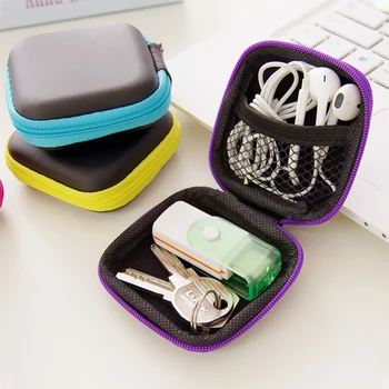 Сладък мини държач за канцеларски материали, опаковка, чанти-организаторите за маса, кабел за слушалки, чанта за съхранение на слушалки, чанта за училище офис