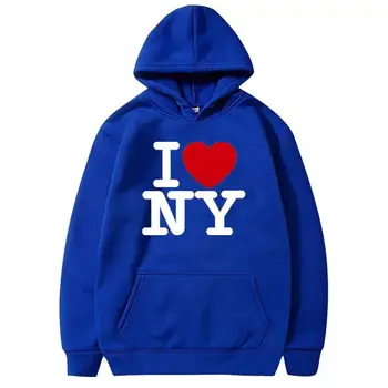 Обичам качулки New York Pritned, мъжки и дамски модни ежедневни пуловер с качулка, улица дрехи в стил хип-хоп