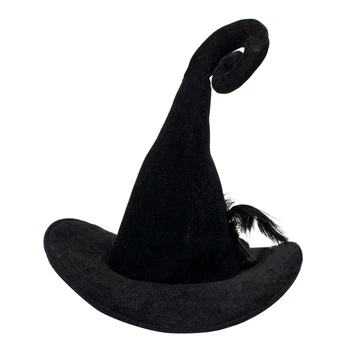 Хелоуин Вещица Шапка на магьосник Празничен костюм, прическа Капачка на Дявола Cosplay Подпори Декорации и Аксесоари за възрастни