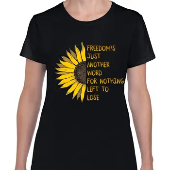Дамски празнична женска тениска Freedom Blouse Слънчоглед Случайни годишният топ