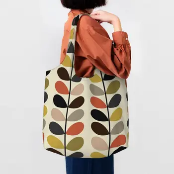 Обичай холщовые чанти за пазаруване с шарени домати Orla Kiely, дамски чанти за многократна употреба за пазаруване с голям капацитет, чанти за пазаруване