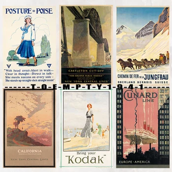 Създаване и печат на Платно Промоционален Плакат 1925 година Ретро Рекламни Декор на Стените Щампи Домашна Стая Бар Ретро Стенно Изкуство Живопис Декор