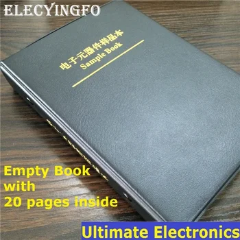 Празна книга с примерни 20 страници (празни страници) За електронни компоненти 0402/0603/0805/1206 SMD