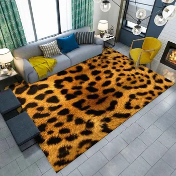 Постелки с леопардовым принтом животни, кожа принт, постелки за спални, украса на стаята за момчета и момичета, страхотни подложки за подови настилки, килими за хол, нескользящие