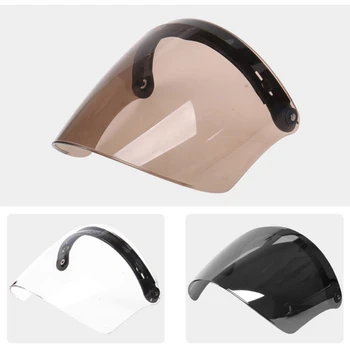 652F 3/4 Открит козирка шлем за защита от слънцето, защита за мотоциклетни каски в стил Ретро с 3 щракне, Аксесоари