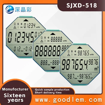 Приличат на сегментиран течно-кристални LCD дисплей SJXD-518 FSTN с положителен многоугольником, монтирани в превозното средство, инструмент екран с храненето 3.0