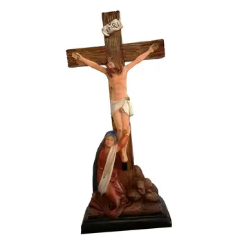 Скулптура на Исус Украшение Декоративна Статуя на Майка Мария за спални бюро Кола